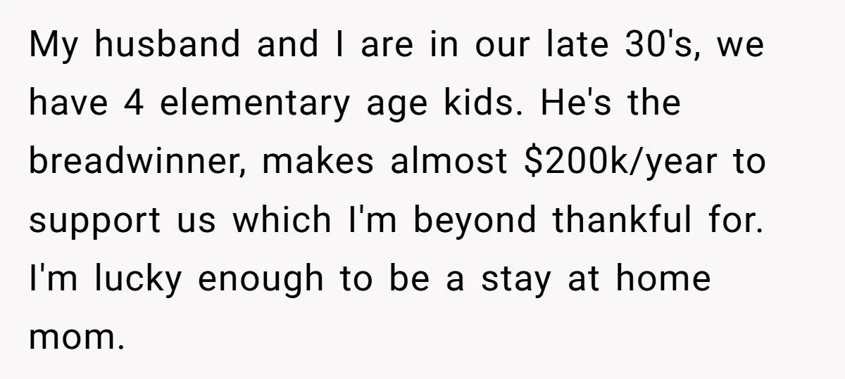 Stay-at-Home Mom Begs Husband to Go to the Office - Is She Wrong? Generated by Aubtu.biz