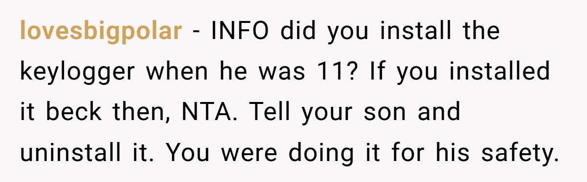 A Dad Confessed He Monitored His Son’s Laptop With a Keylogger - Now He’s Wondering If He Was Wrong Generated by Aubtu.biz