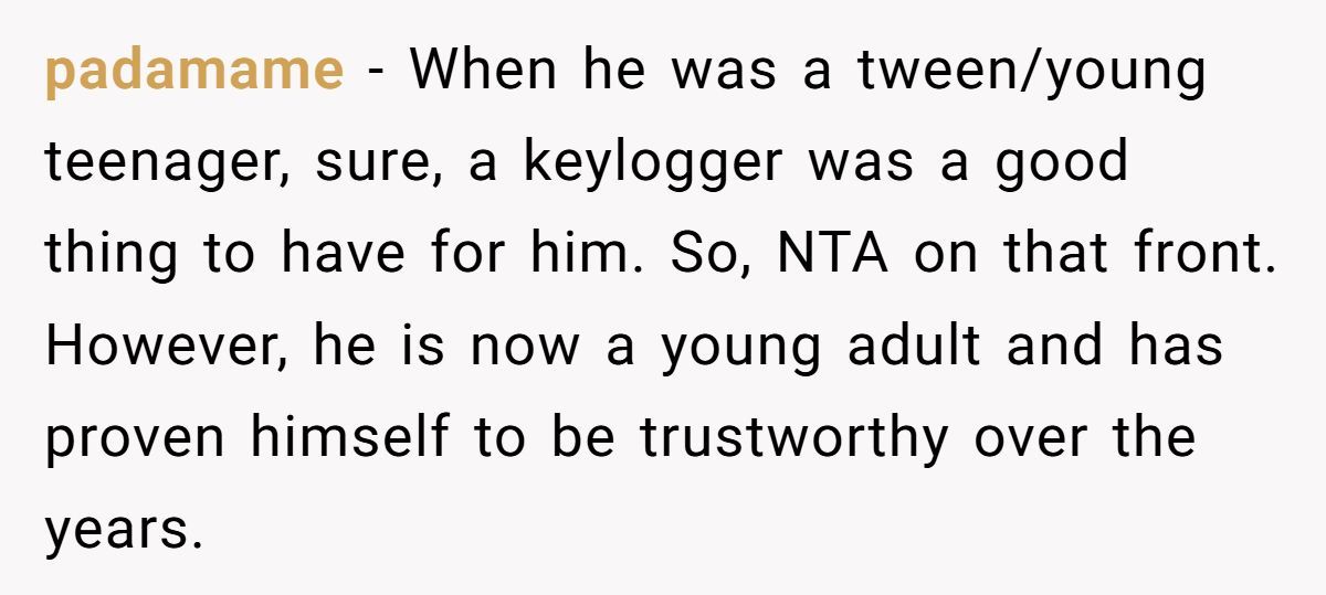 A Dad Confessed He Monitored His Son’s Laptop With a Keylogger - Now He’s Wondering If He Was Wrong Generated by Aubtu.biz