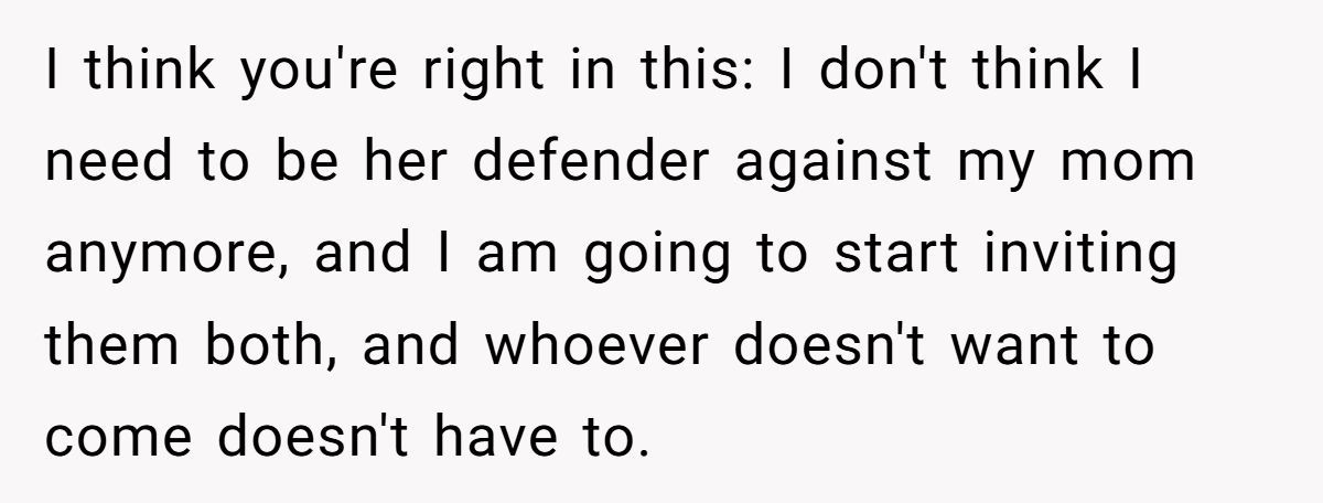 Family Feud: Redditor Calls Out SIL’s Hypocrisy Over Mom’s Invite Generated by Aubtu.biz