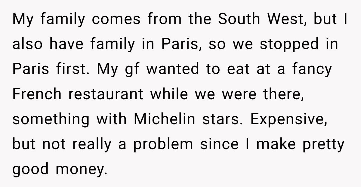 Menu Misstep: Redditor Faces Girlfriend’s Fury Over French Restaurant Tradition Generated by Aubtu.biz