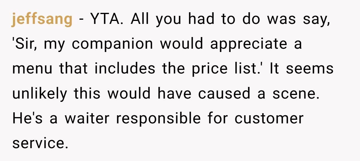Menu Misstep: Redditor Faces Girlfriend’s Fury Over French Restaurant Tradition Generated by Aubtu.biz