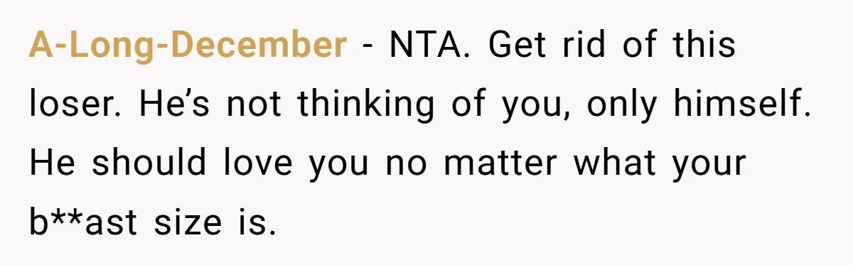 Her Health vs. His Ego: She Chose a Bast Reduction Over Her Boyfriend Generated by Aubtu.biz