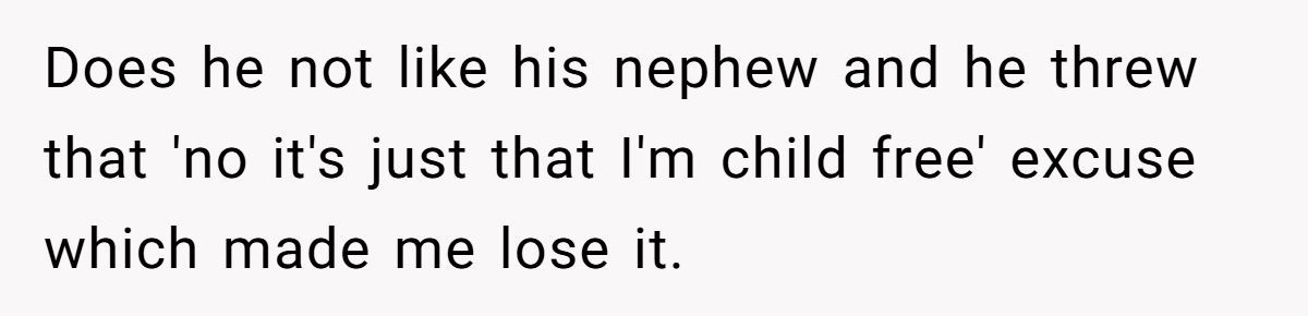 A Man Shamed His Child-Free BIL for Refusing to Watch His Son - Now the Family Wants an Apology Generated by Aubtu.biz