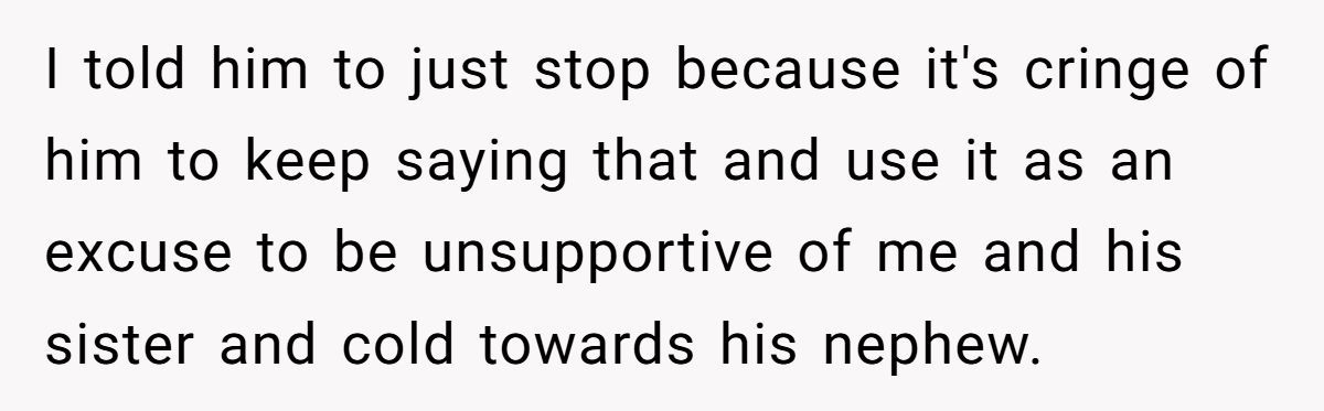A Man Shamed His Child-Free BIL for Refusing to Watch His Son - Now the Family Wants an Apology Generated by Aubtu.biz