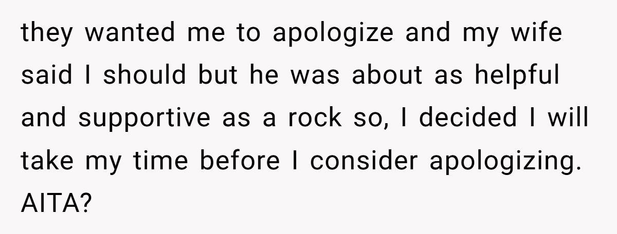A Man Shamed His Child-Free BIL for Refusing to Watch His Son - Now the Family Wants an Apology Generated by Aubtu.biz