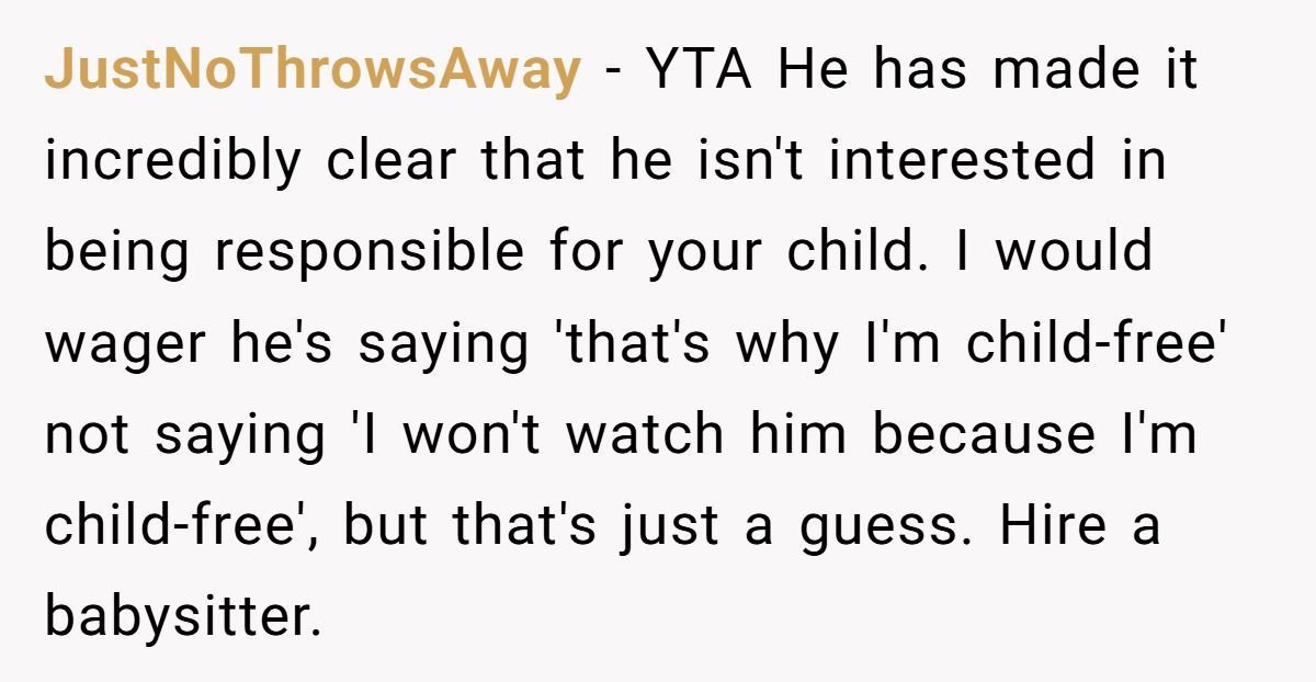 A Man Shamed His Child-Free BIL for Refusing to Watch His Son - Now the Family Wants an Apology Generated by Aubtu.biz