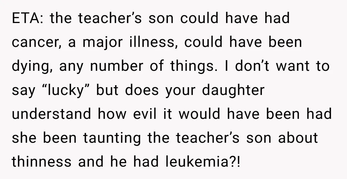 Mom Refuses to Buy Concert Tickets After Teen Daughter Bullies Teacher About Her Son’s Illnes