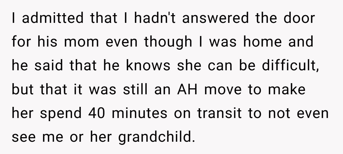 She Didn’t Answer the Door When MIL Came Without Calling - Family Drama Ensues Generated by Aubtu.biz