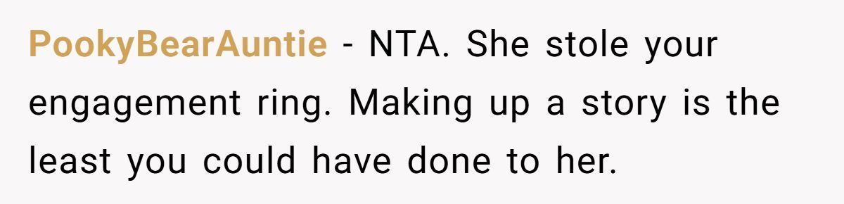 Woman Told Her Future MIL That Her Engagement Ring Was Cursed After She Stole It Generated by Aubtu.biz