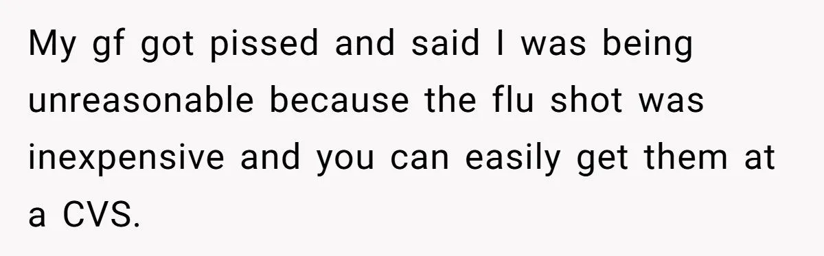 He Refused to Get a Flu Shot Before Meeting His Girlfriend’s Friends - She Called Him Selfish