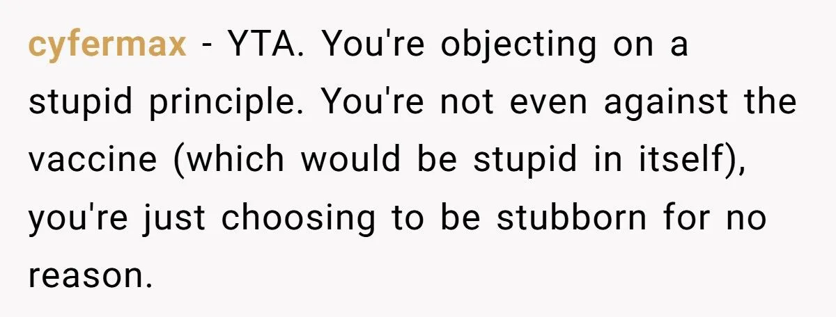 He Refused to Get a Flu Shot Before Meeting His Girlfriend’s Friends - She Called Him Selfish