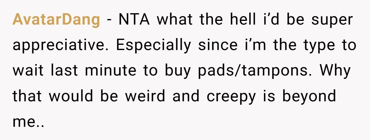 A Man Preemptively Bought Tampons for His Wife and Was Surprised When She Got Upset Generated by Aubtu.biz