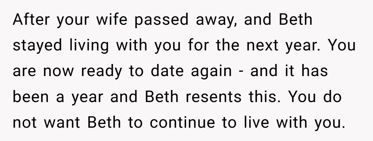 Man Asks Stepdaughter to Move Out So He Can Date Again - Too Soon or Totally Fair? Generated by Aubtu.biz