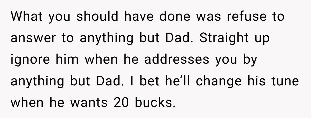 Man Punishes Son for Addressing Him by His First Name Instead of “Dad” Generated by Aubtu.biz