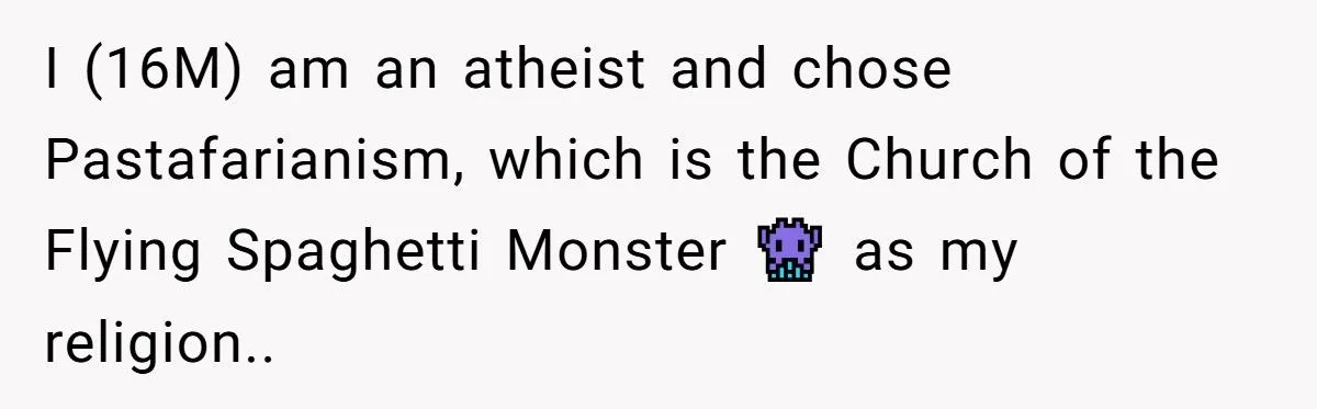 A Teen Declared His Faith in the Flying Spaghetti Monster – His Teacher Called It an Insult