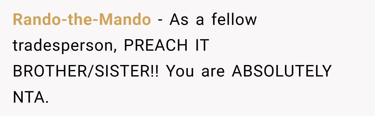 She Said No Woman Would Want Him Because of His Job - His Response Left Her Speechless Generated by Aubtu.biz