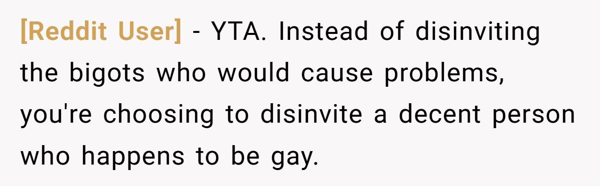 He’s Thinking of Telling His Brother Not to Bring His Husband to the Wedding - All to Please Homophobic In-Laws Generated by Aubtu.biz