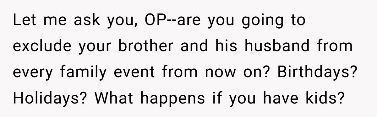 He’s Thinking of Telling His Brother Not to Bring His Husband to the Wedding - All to Please Homophobic In-Laws Generated by Aubtu.biz