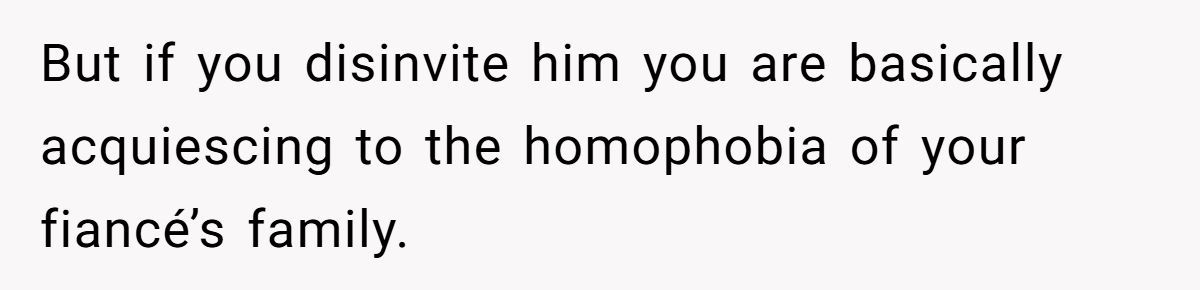 He’s Thinking of Telling His Brother Not to Bring His Husband to the Wedding - All to Please Homophobic In-Laws Generated by Aubtu.biz
