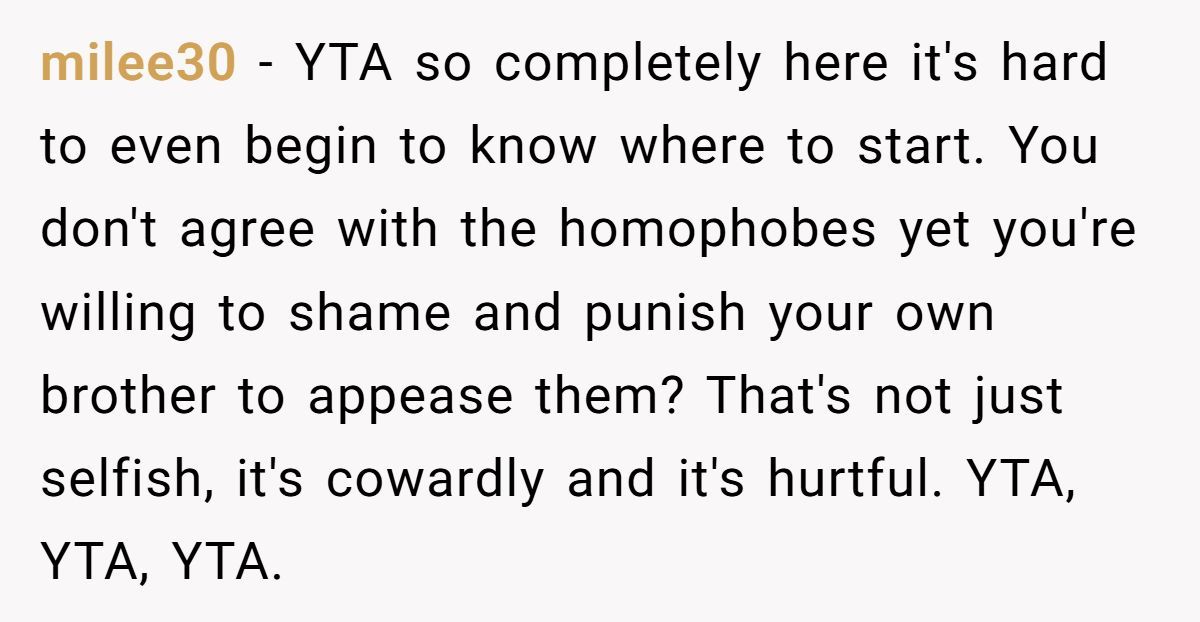 He’s Thinking of Telling His Brother Not to Bring His Husband to the Wedding - All to Please Homophobic In-Laws Generated by Aubtu.biz