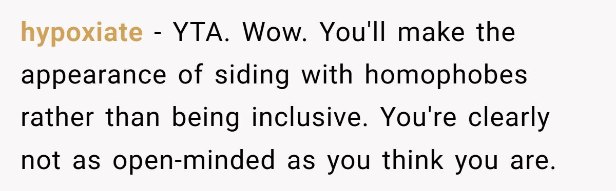 He’s Thinking of Telling His Brother Not to Bring His Husband to the Wedding - All to Please Homophobic In-Laws Generated by Aubtu.biz