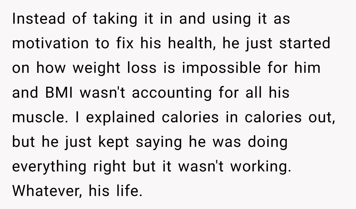 He Was Sick of the Excuses - So He Told His Friend Exactly Why He Wasn’t Losing Weight Generated by Aubtu.biz