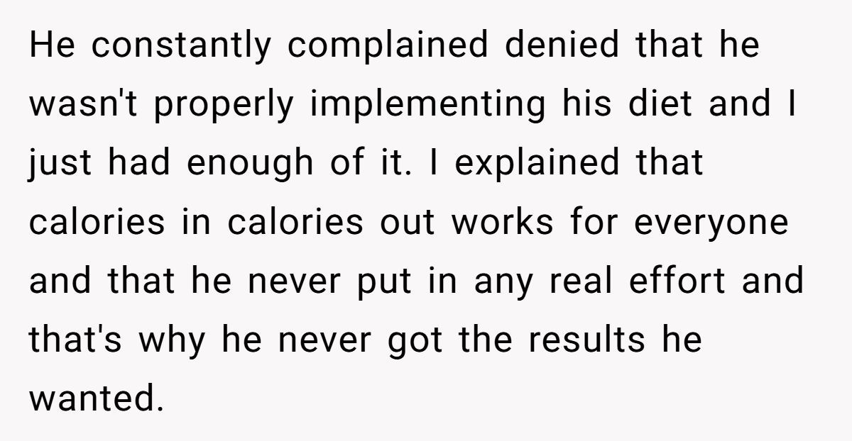 He Was Sick of the Excuses - So He Told His Friend Exactly Why He Wasn’t Losing Weight Generated by Aubtu.biz
