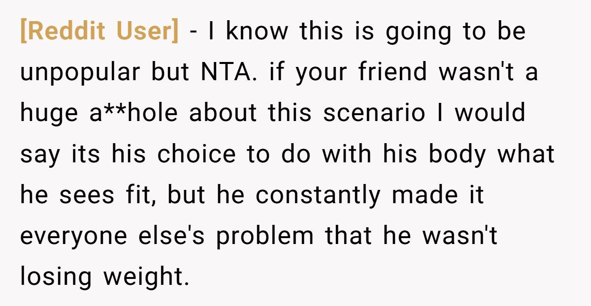He Was Sick of the Excuses - So He Told His Friend Exactly Why He Wasn’t Losing Weight Generated by Aubtu.biz