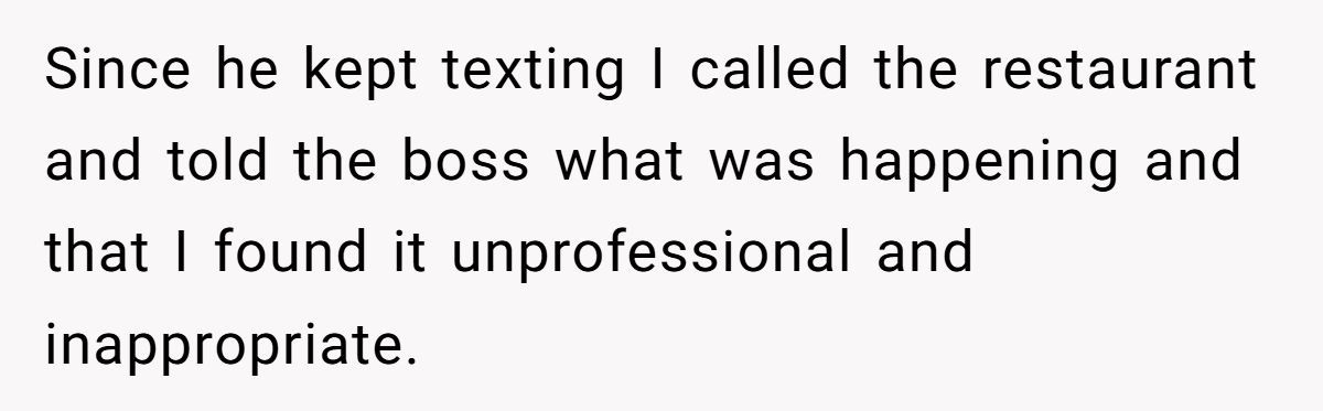 She Told a Restaurant About a Delivery Driver Who Wouldn’t Stop Texting Her - Now He’s Fired. Generated by Aubtu.biz