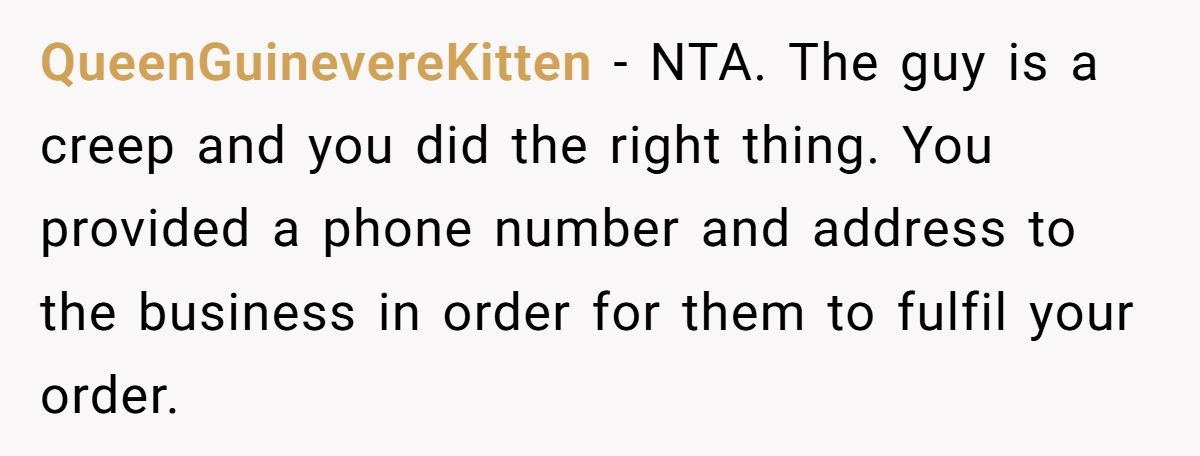 She Told a Restaurant About a Delivery Driver Who Wouldn’t Stop Texting Her - Now He’s Fired. Generated by Aubtu.biz