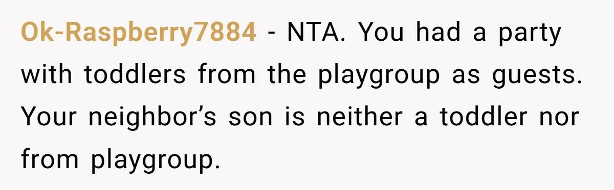 Toddler Party Snub: Was Excluding Neighbor’s 8-Year-Old A Smart Call Or A Social Faux Pas?