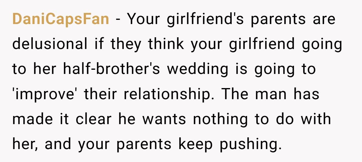 WIBTA If I Lied To Protect My Girlfriend From Her Half-Brother’s Wedding? Generated by Aubtu.biz