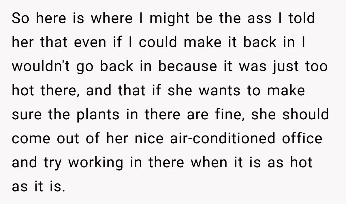 A Redditor’s Scorching Greenhouse Drama: Was Leaving Early A Cool Move Or A Hot Mess? Generated by Aubtu.biz