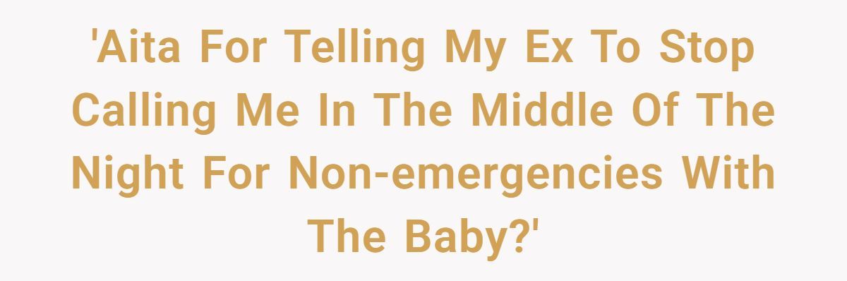 This Dad Told His Ex To Stop Midnight Baby Calls – Was He Out Of Line? Generated by Aubtu.biz
