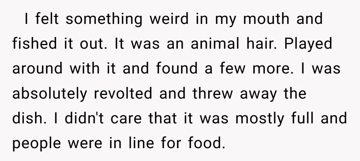 He Threw Out Her Dish Over Dog Hair at Potluck - Was His Public Outburst Too Harsh?