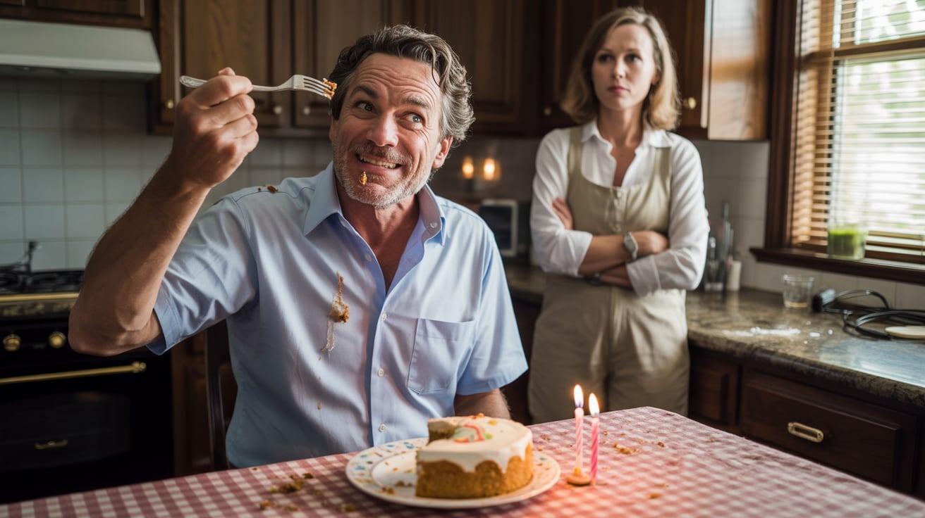 Man Ate a Whole Cake in a Day After His Wife Told Him To, but She Still Got Angry