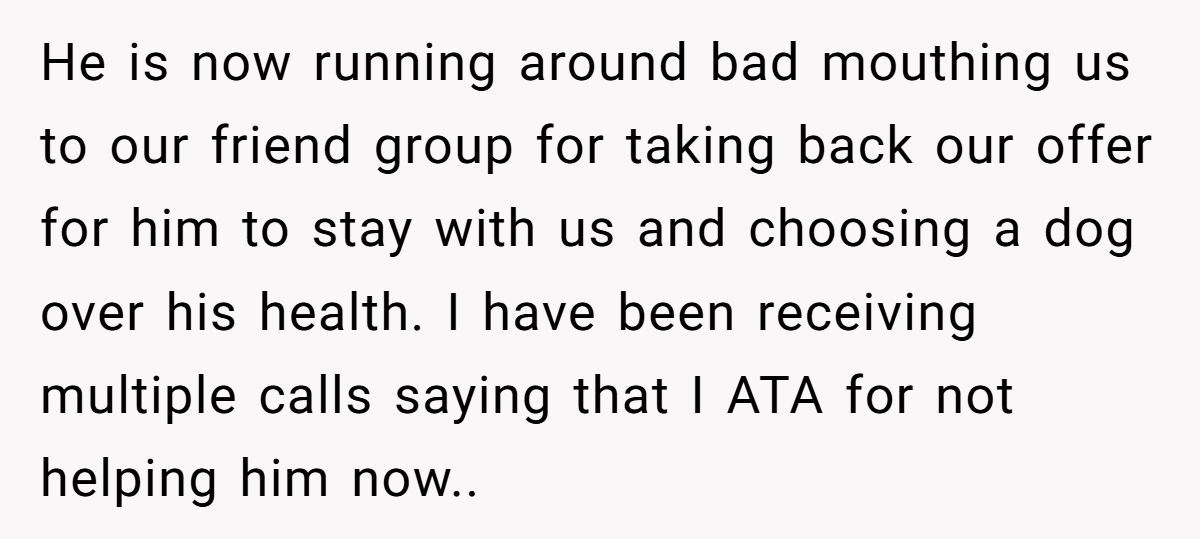 Man Won’t Kick Out His Dog for a Friend Going Through Divorce - Right Call or Cold-Hearted? Generated by Aubtu.biz