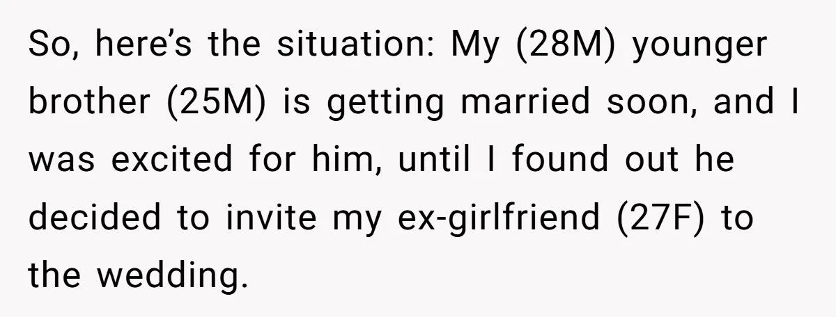 Man Refuses To Pay For Brother’s Wedding After Brother Invites His Cheating Ex Generated by Aubtu.biz