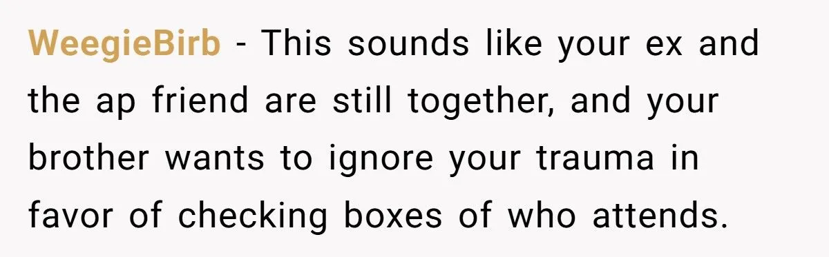 Man Refuses To Pay For Brother’s Wedding After Brother Invites His Cheating Ex Generated by Aubtu.biz