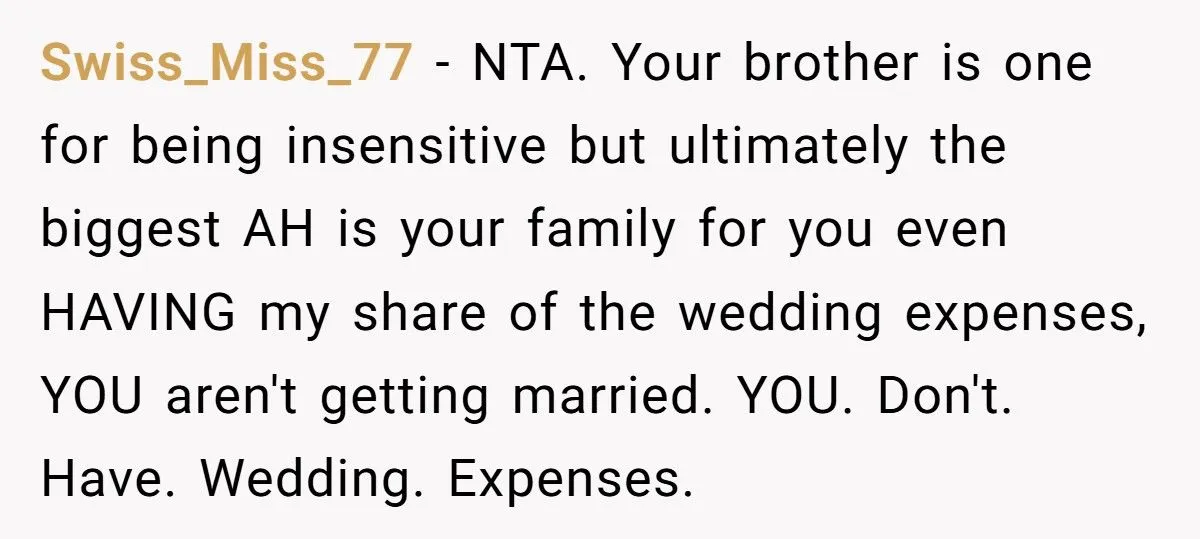 Man Refuses To Pay For Brother’s Wedding After Brother Invites His Cheating Ex Generated by Aubtu.biz