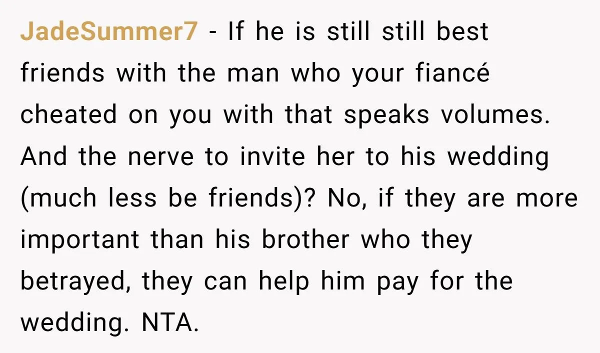 Man Refuses To Pay For Brother’s Wedding After Brother Invites His Cheating Ex Generated by Aubtu.biz