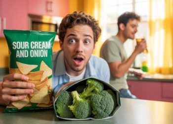 Roommate Kept Stealing Snacks, So He Trapped Him With A Bag Of Broccoli Chips