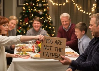 Stepdaughter Hands Stepdad A “You Are Not The Father” Sign At Christmas Dinner