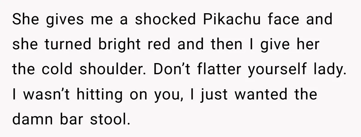 Man Asked Politely For Barstool, Woman Assumes He’s Flirting, His Comeback Left Her Red-Faced Generated by Aubtu.biz