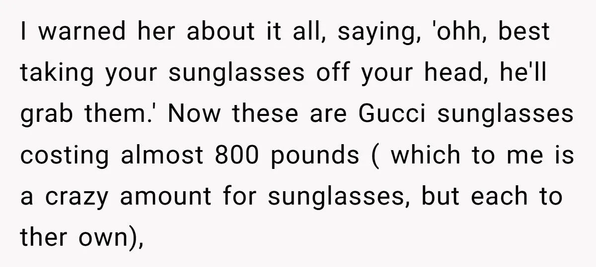 Mom Refuses to Pay £2,300 After Her Baby Breaks Friend’s Gucci Sunglasses And iPhone