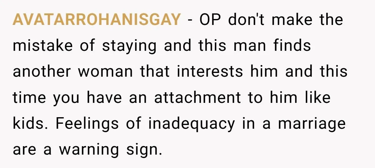 Woman Walked Away After Husband Admits Emotional Connection With Another Woman Over Shared Hobbies