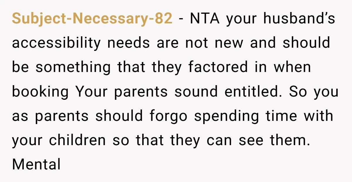 Parents Plan Christmas At Ski Resort, Then Demand Daughter Send Kids Without Disabled Husband