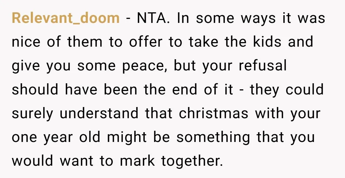 Parents Plan Christmas At Ski Resort, Then Demand Daughter Send Kids Without Disabled Husband
