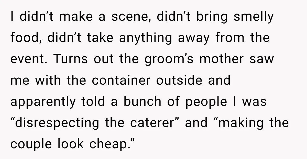 Guest Brings Her Own Food To Wedding After Bride Refuses To Accommodate